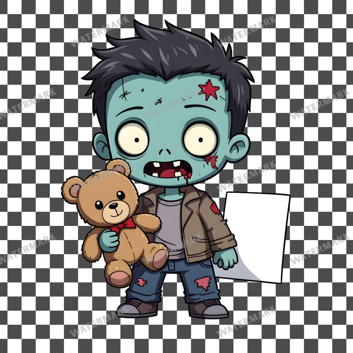 Chibi Zombieteddy Clipart Pngs