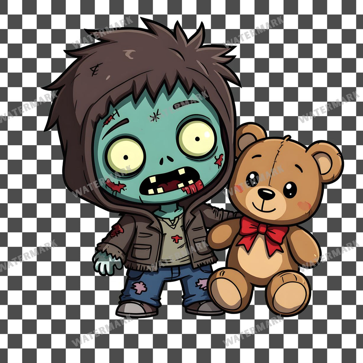 Chibi Zombieteddy Clipart Pngs