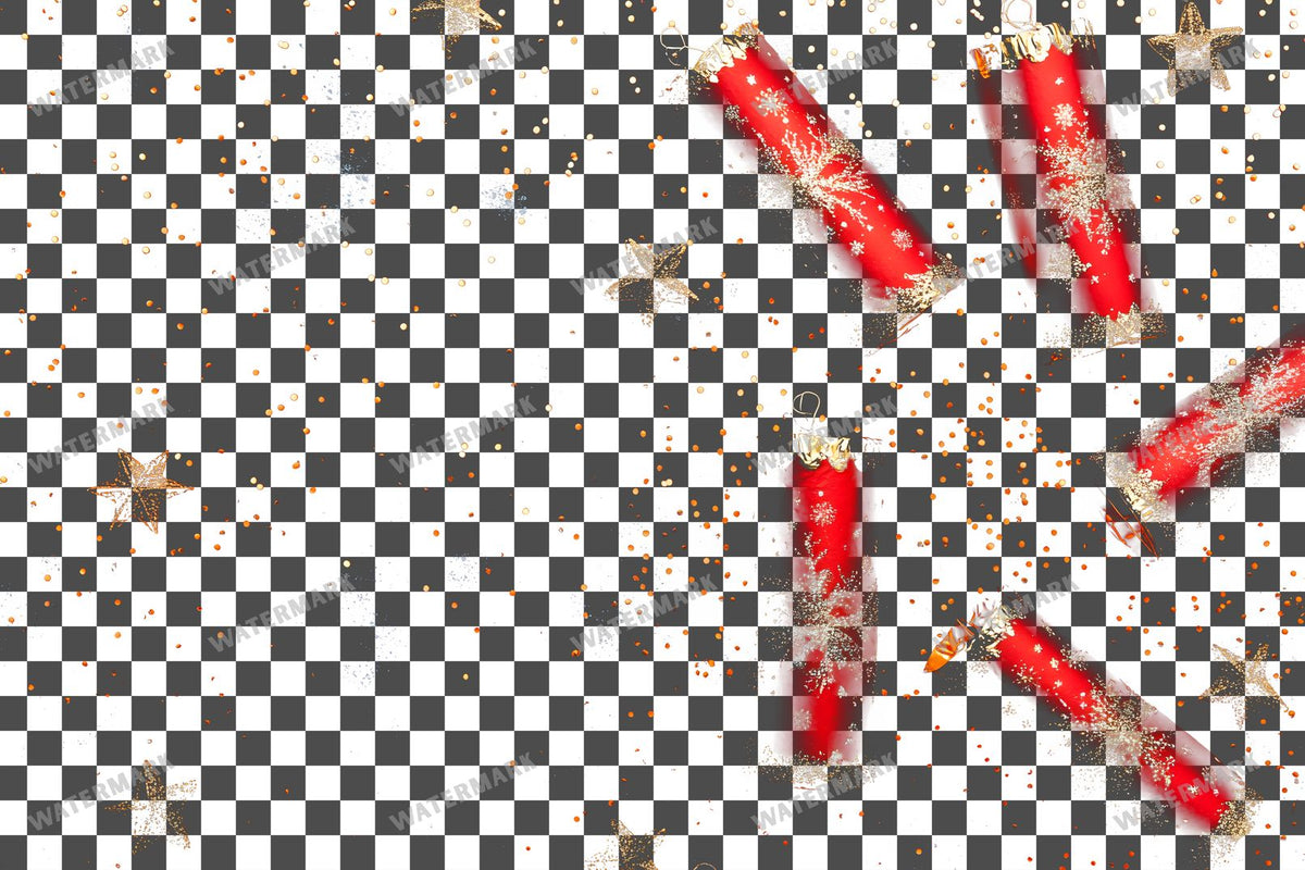 Christmas Crackers Transparent Overlay Pngs