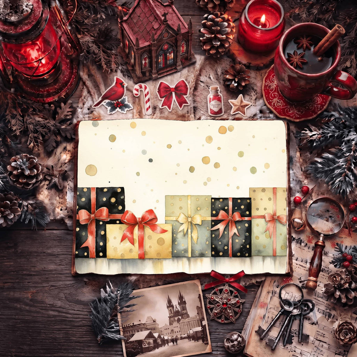 Christmas Gifts Digital Papers