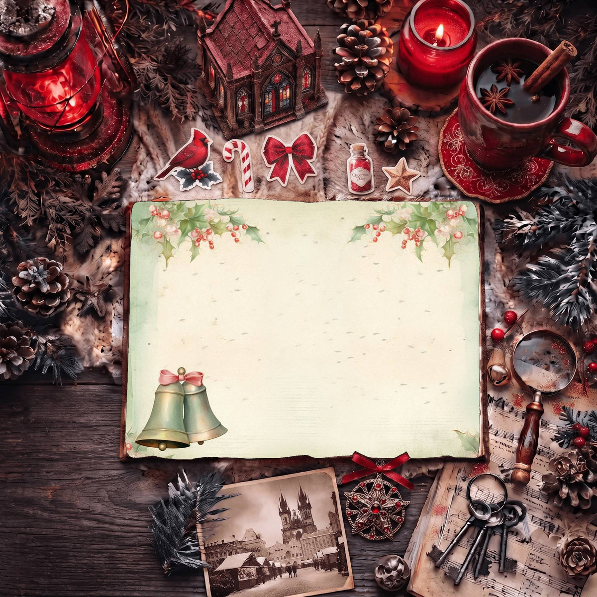Christmas Jingle Bells Digital Papers