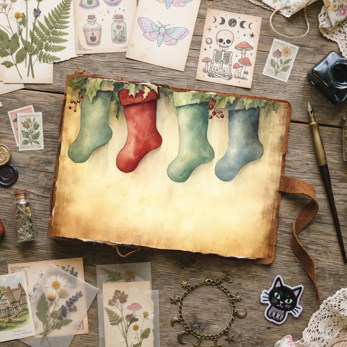 Christmas Stockings Digital Papers