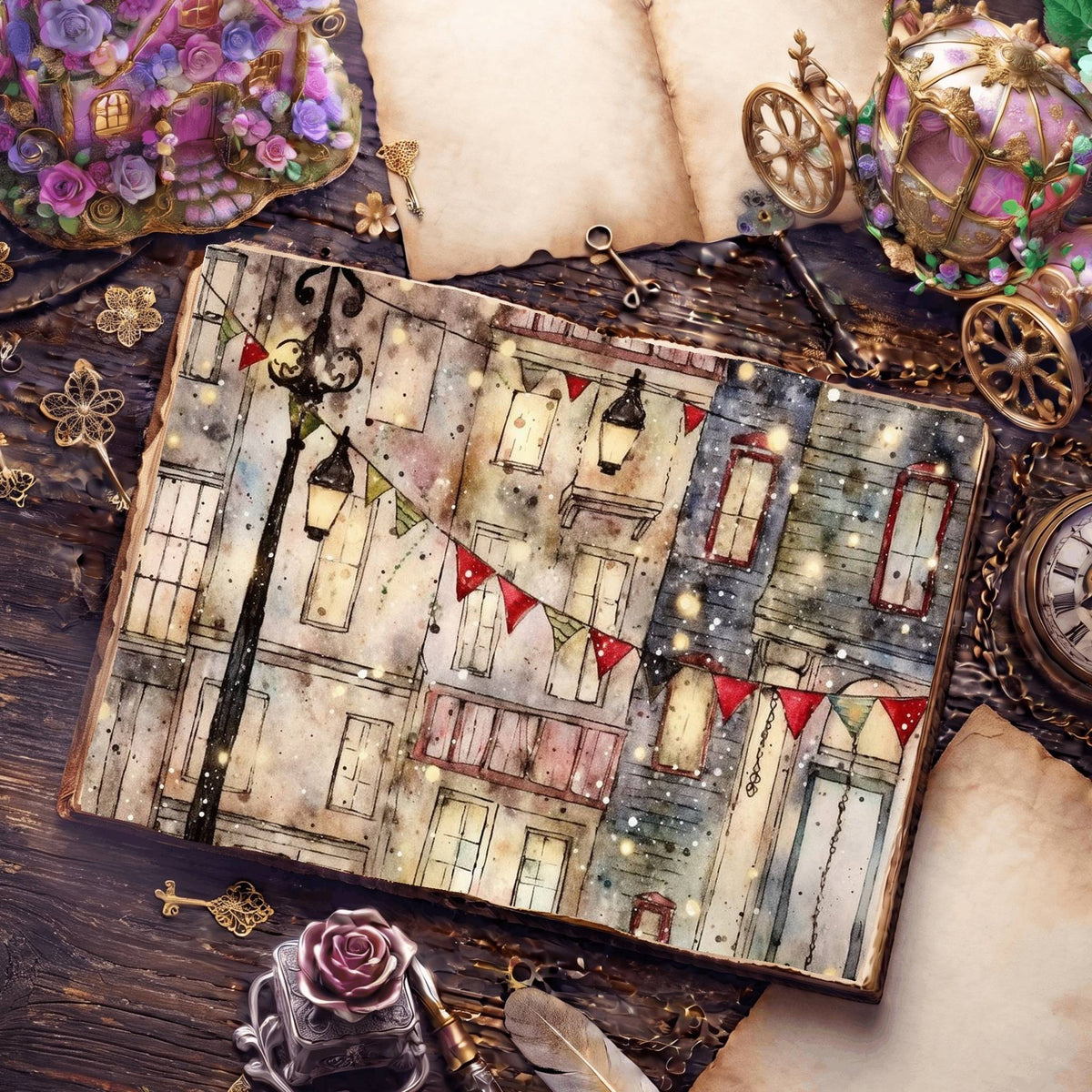 Christmas Street Digital Papers