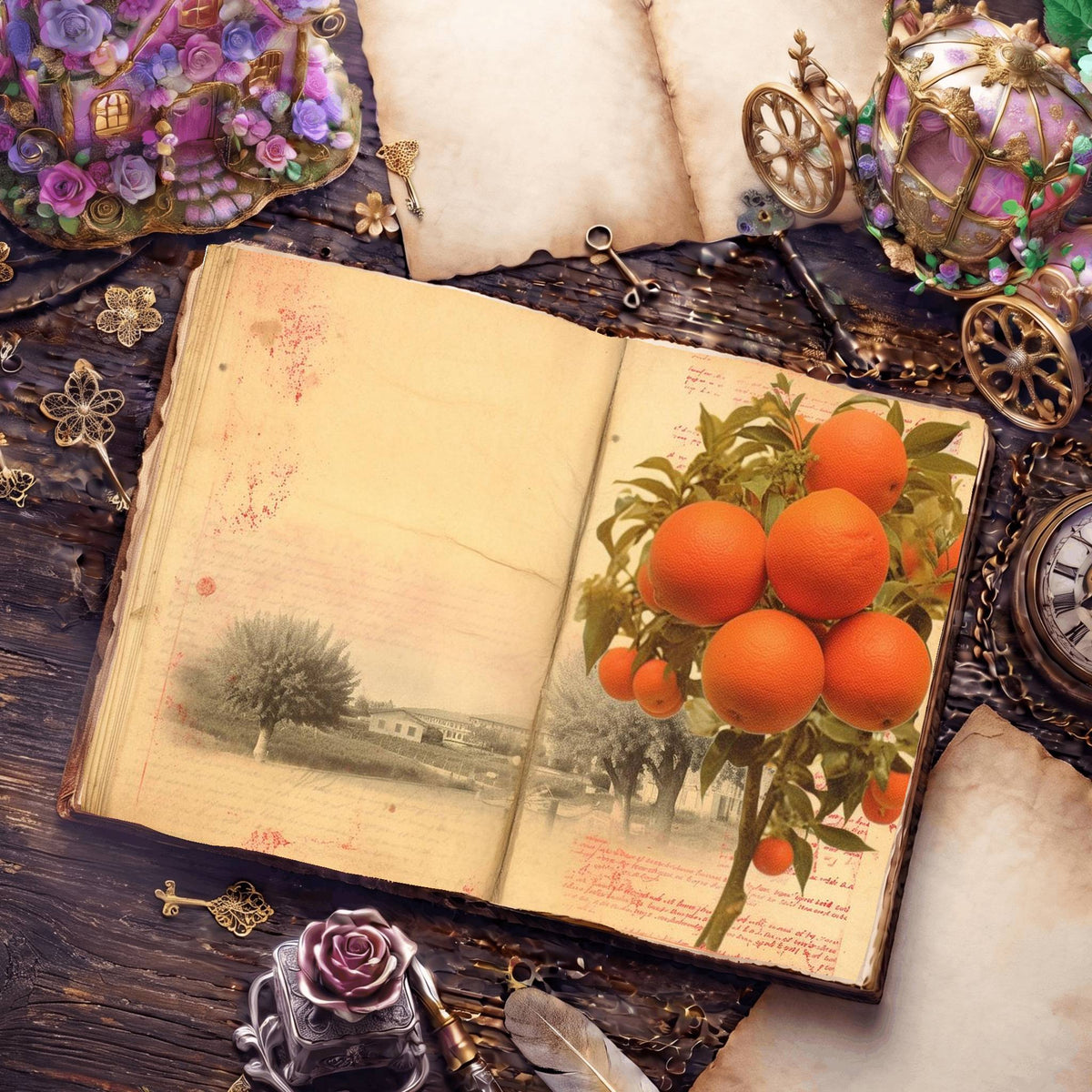 Citrus Fruit Digital Papers