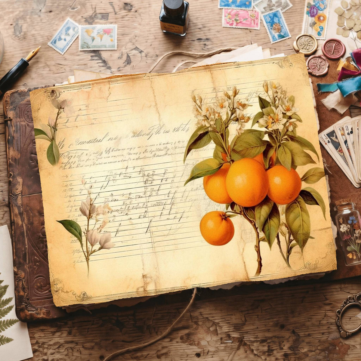 Citrus Fruit Digital Papers
