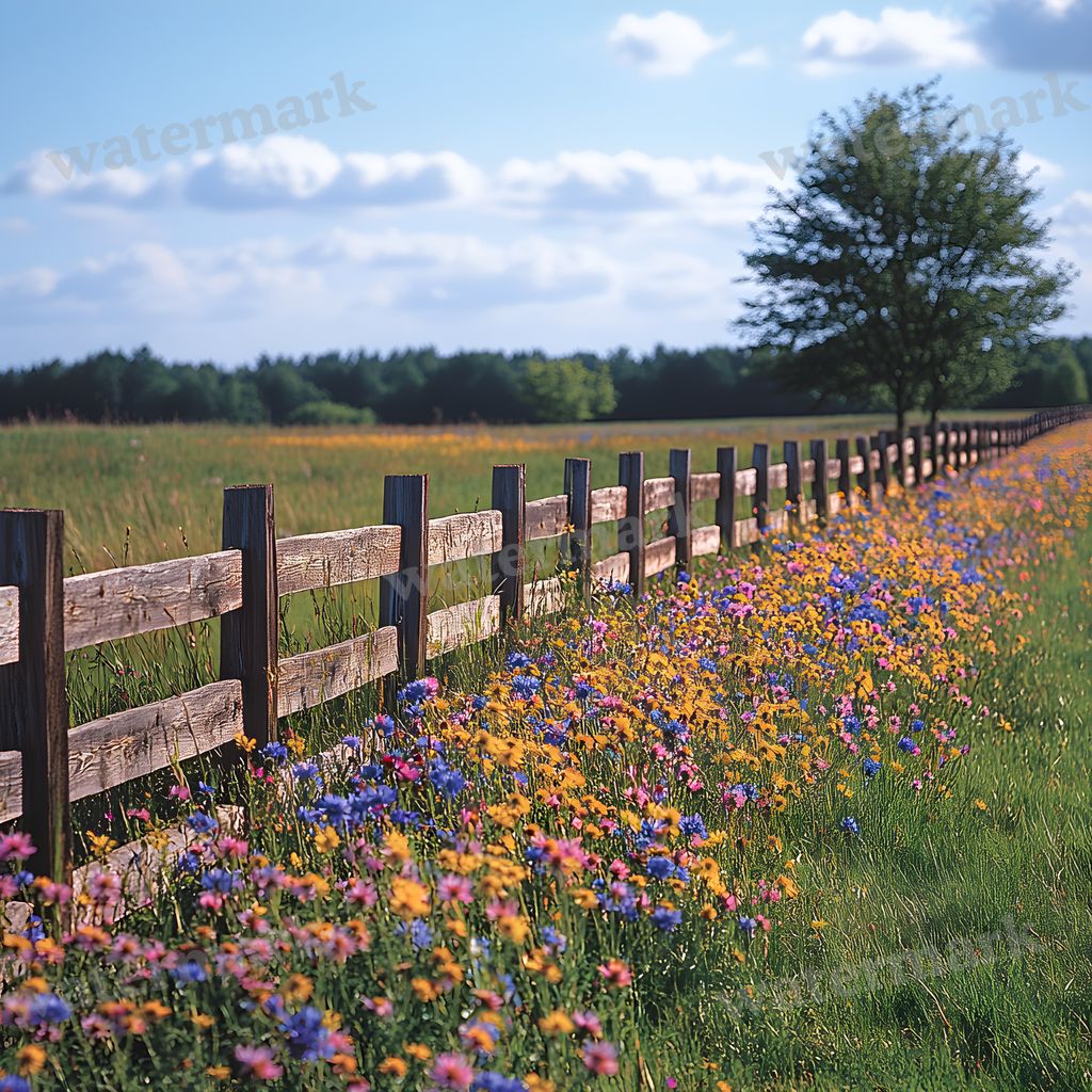 Classic Fence Line Backdrop Images