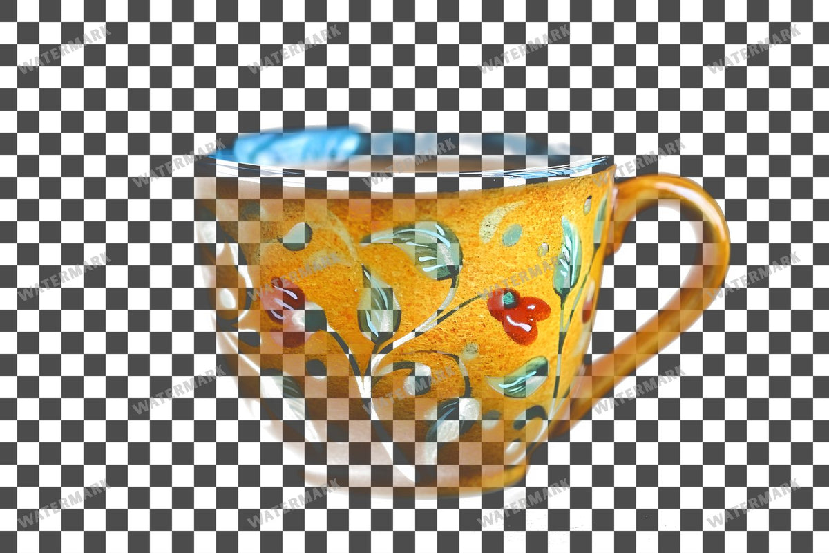 Coffee Cup PNG overlay on a transparent checkered background, preview 5