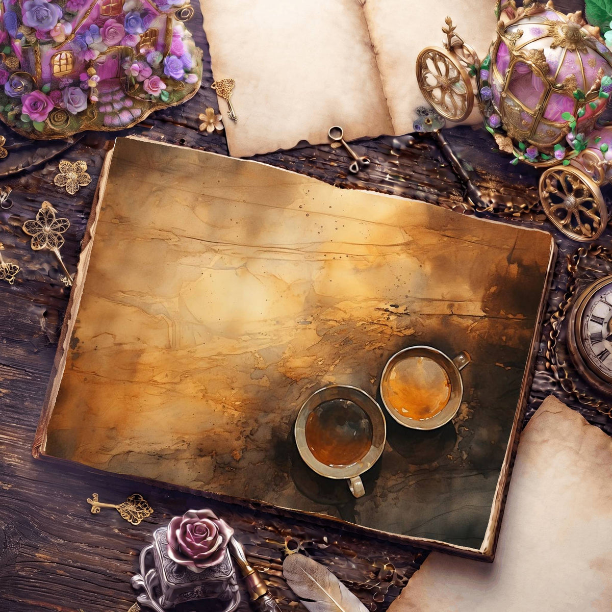 Coffee Cups Digital Papers