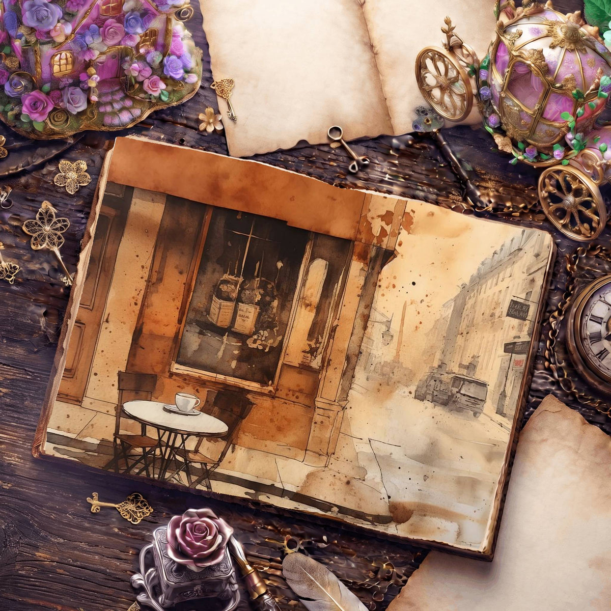 Coffee Shop Digital Papers