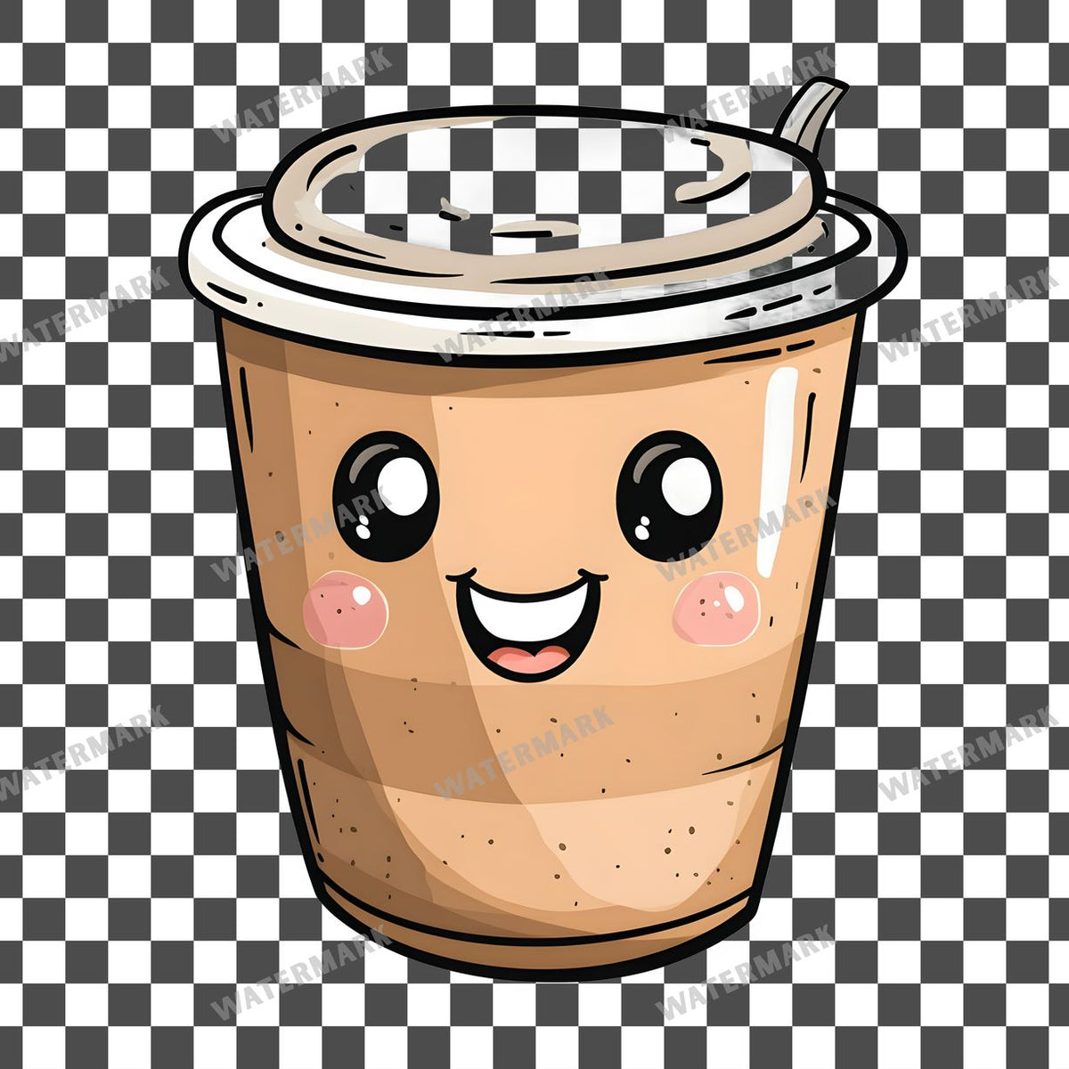 Coffee Kawaii Style Clipart Pngs