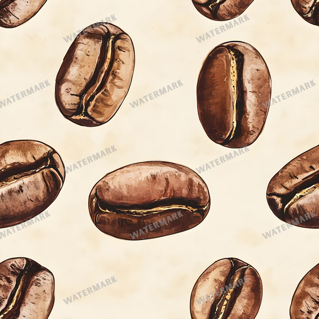 Coffee seamless pattern digital paper, repeating design 5