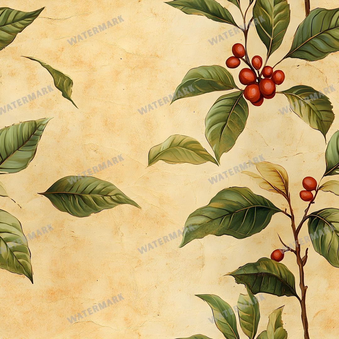 Coffee seamless pattern digital paper, repeating design 5