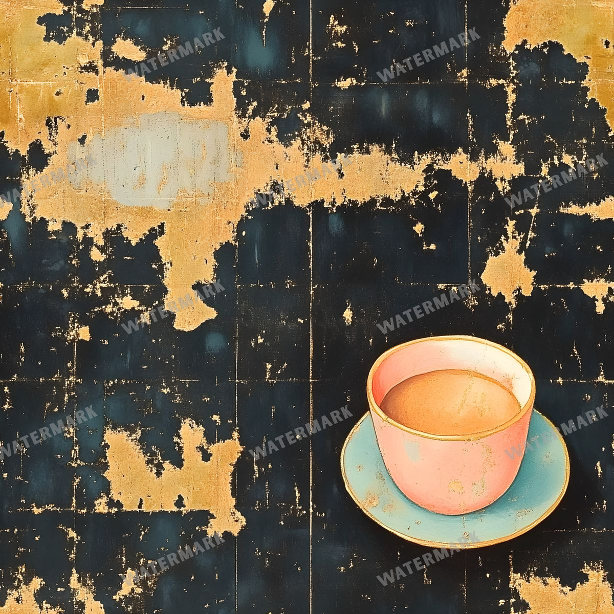 Coffee seamless pattern digital paper, repeating design 5