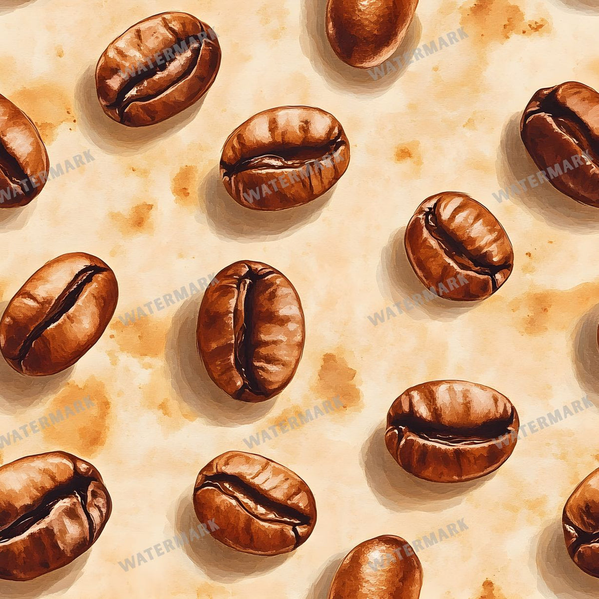 Coffee seamless pattern digital paper, repeating design 5