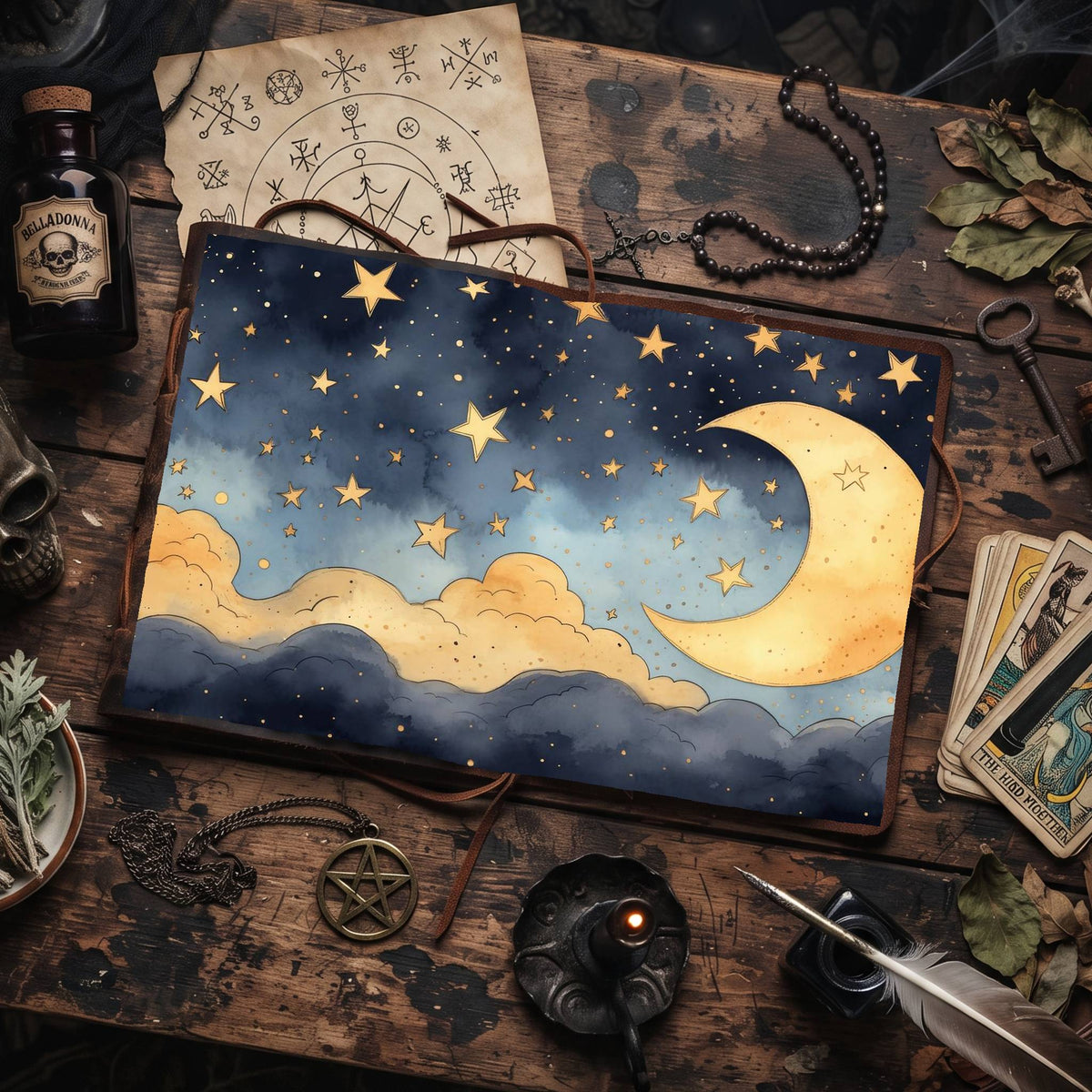 Crescent Moon Digital Papers
