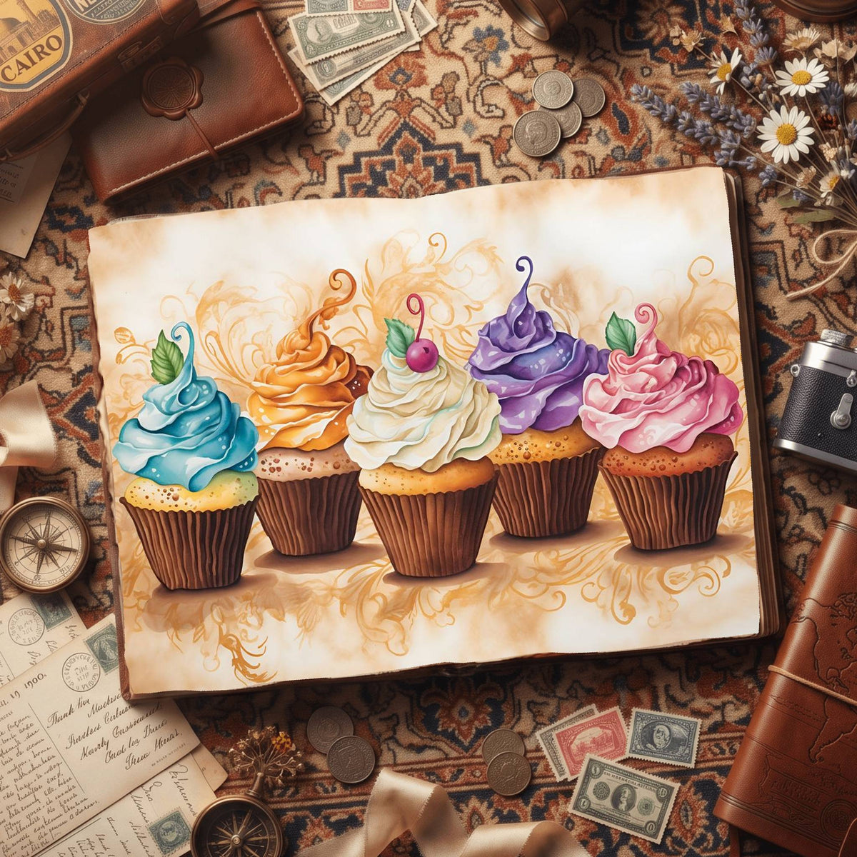 Cupcakes Digital Papers