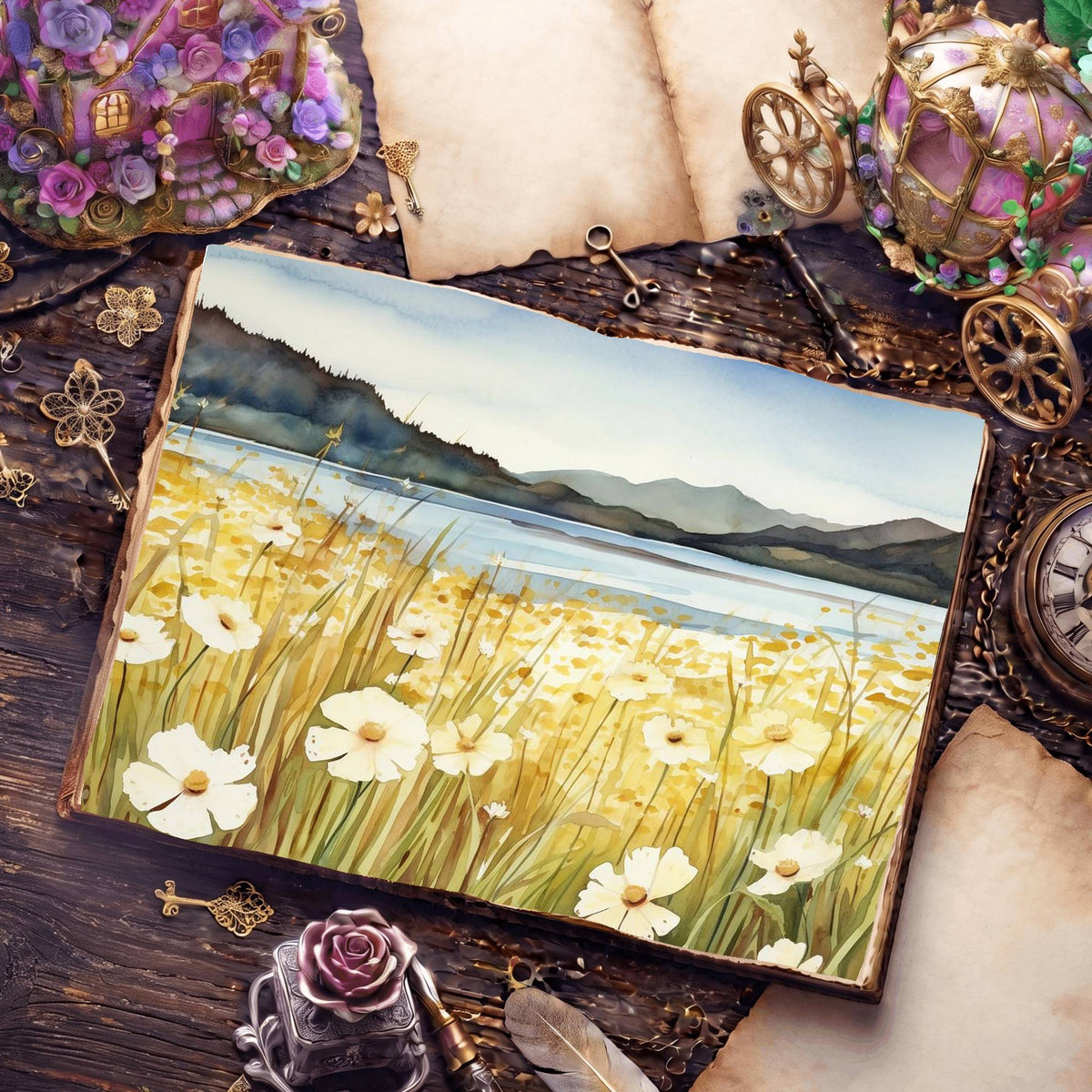 Daisy Fields Digital Papers