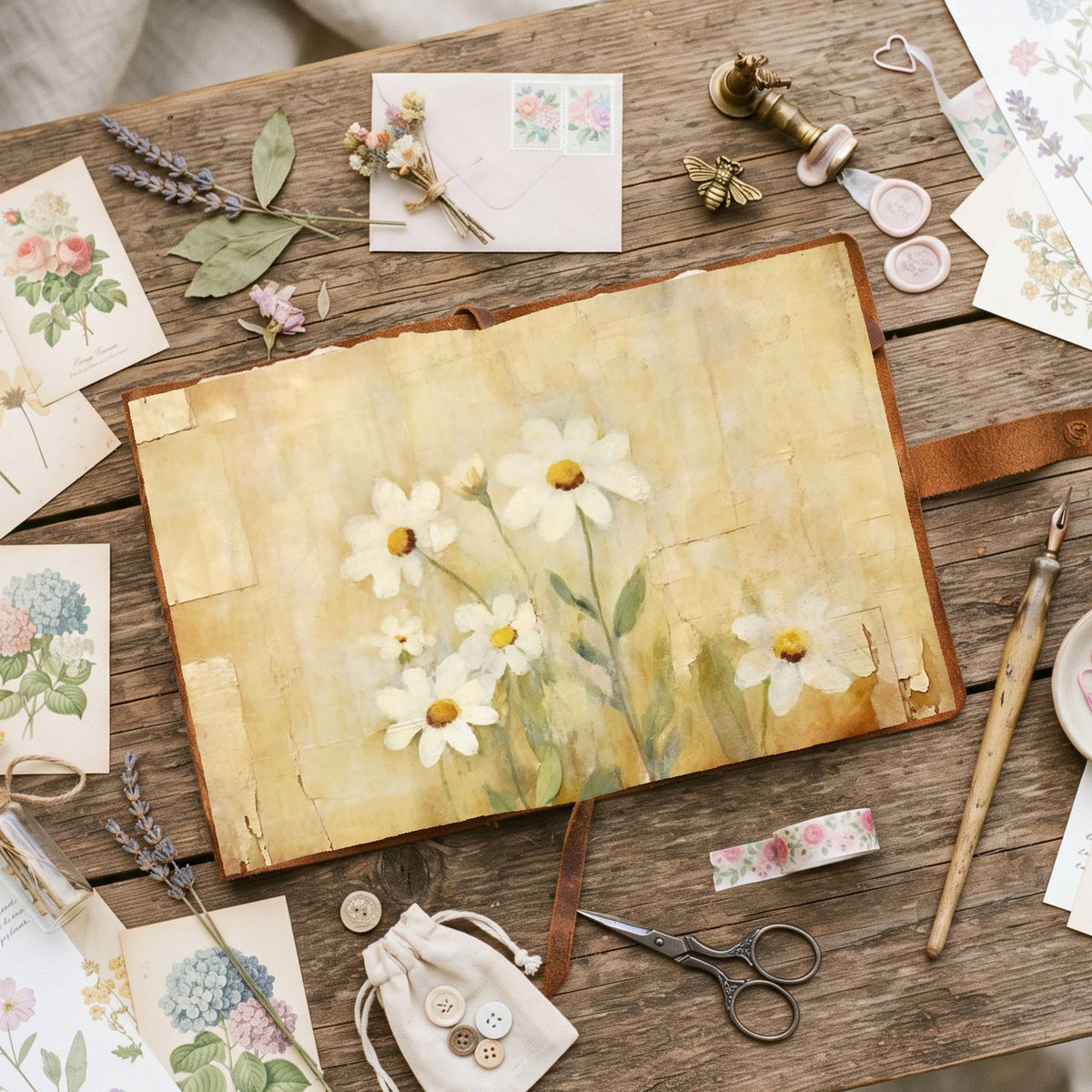 Daisy Flowers Digital Papers
