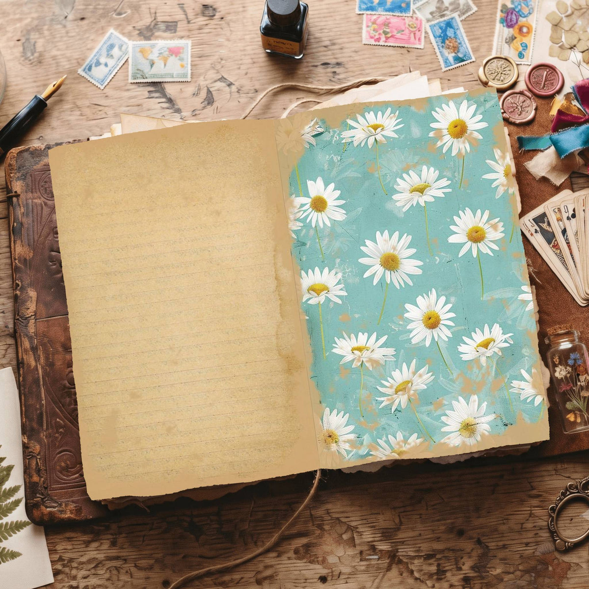 Daisy Flowers Digital Papers