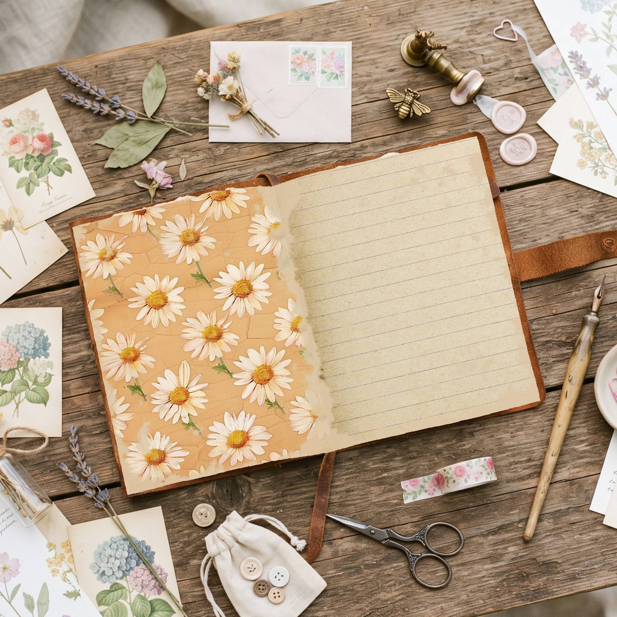 Daisy Flowers Digital Papers