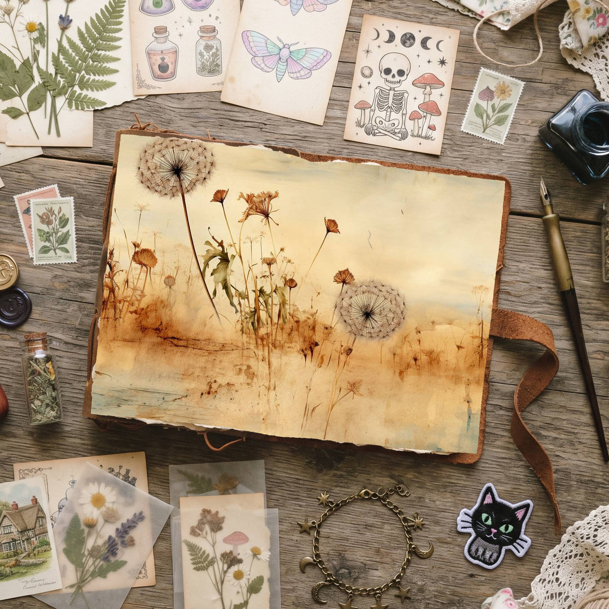 Dandelions Digital Papers