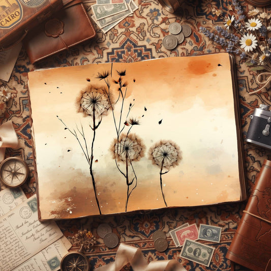 Dandelions Digital Papers