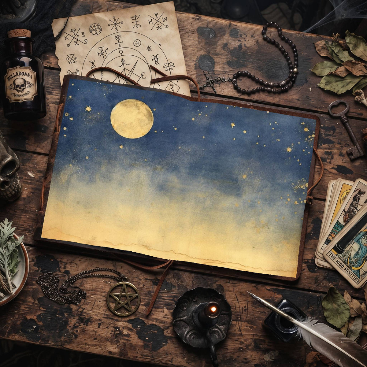 Dark Night Moon Digital Papers