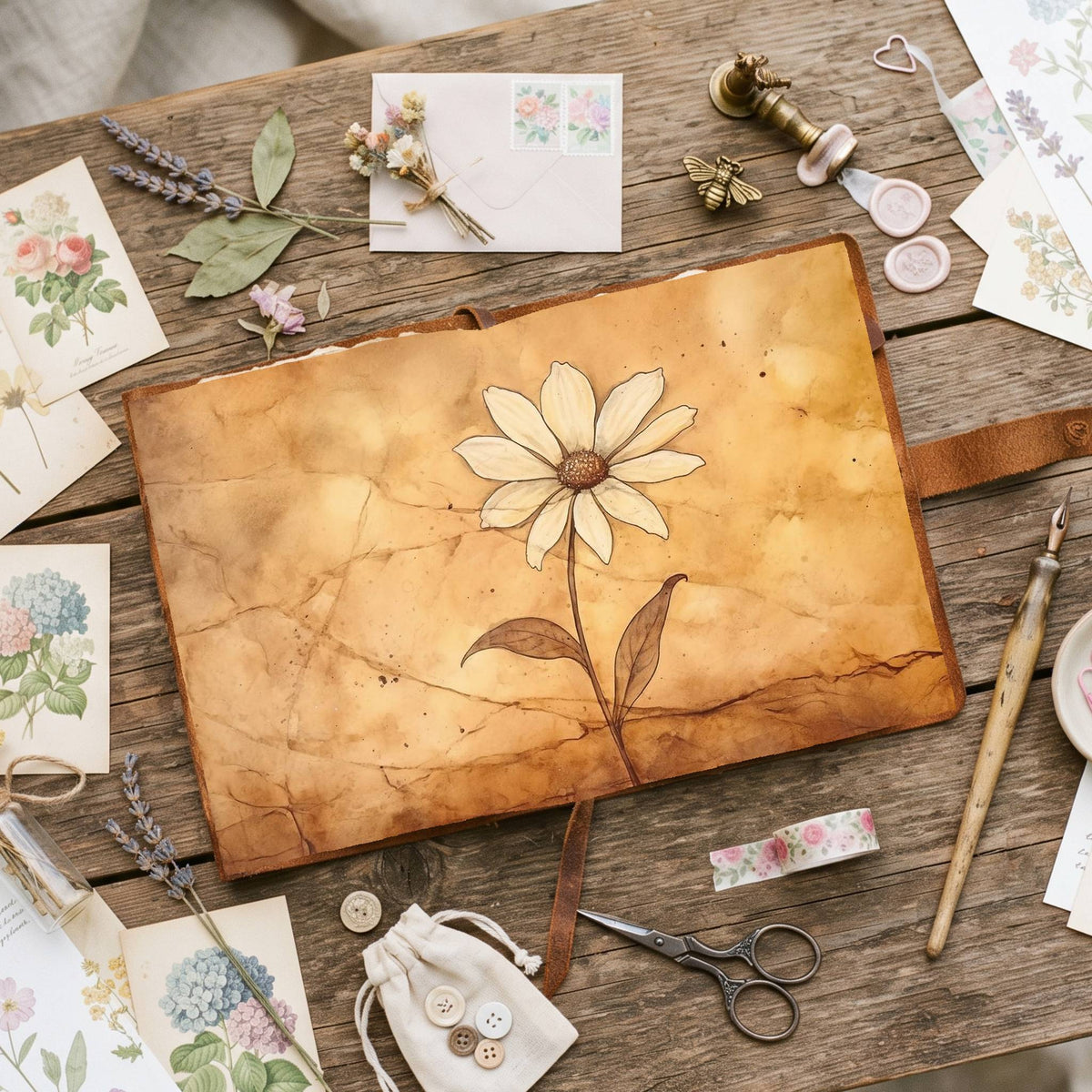 Decaying Daisy Digital Papers