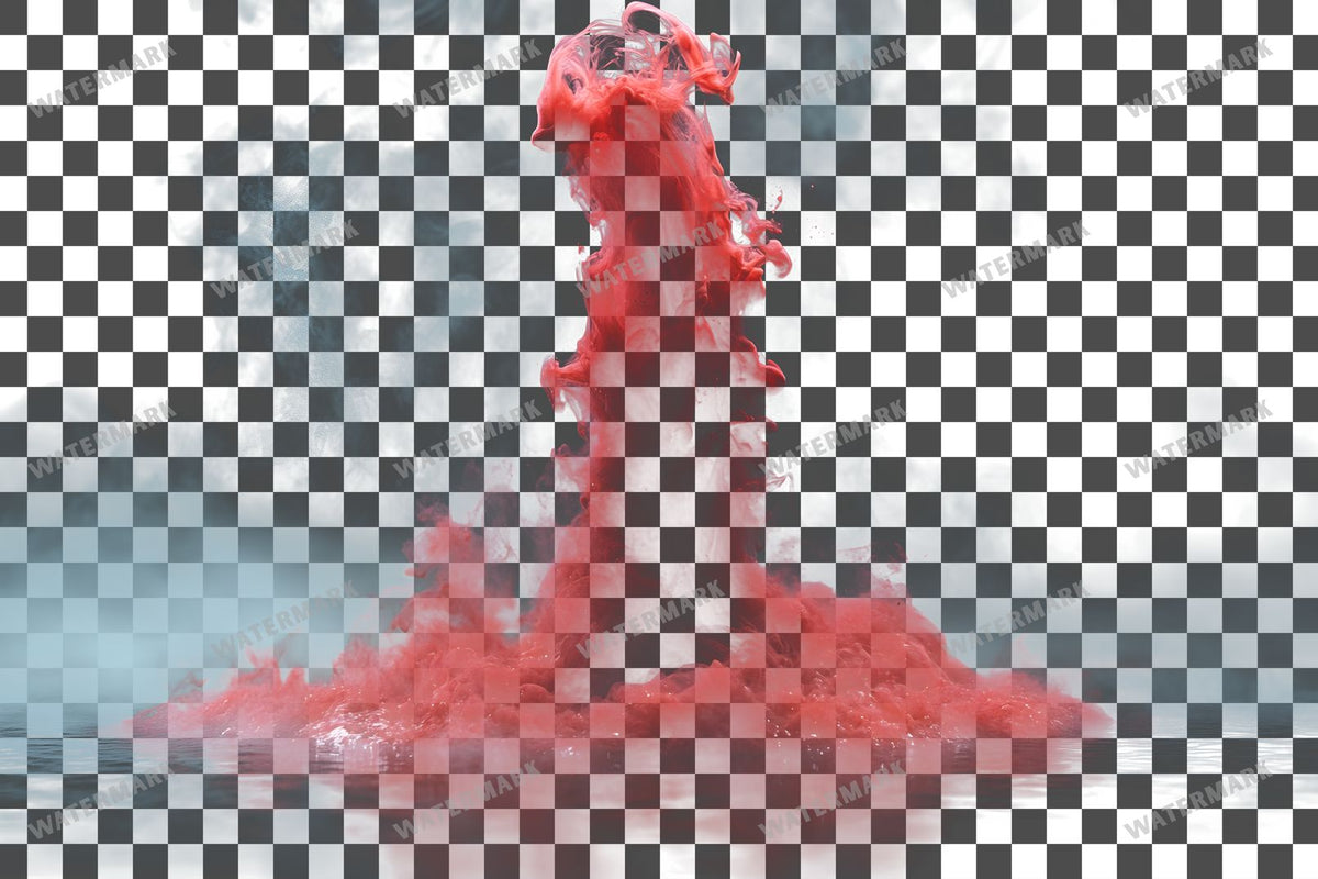 Deep Red Ink Drop Diffusing Transparent Overlay Pngs