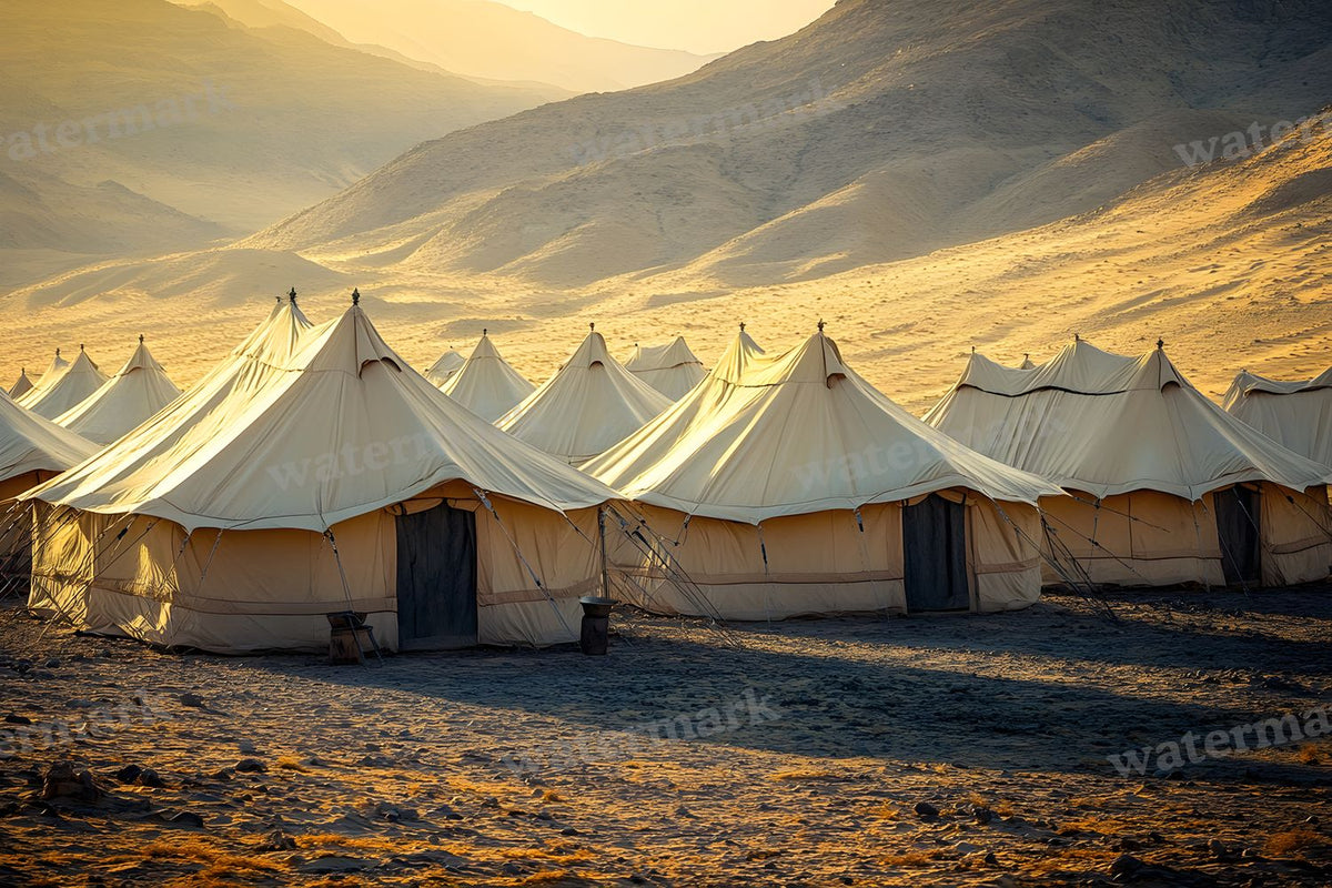 Desert Luxury Tent digital photo backdrop for photo editing, preview 4