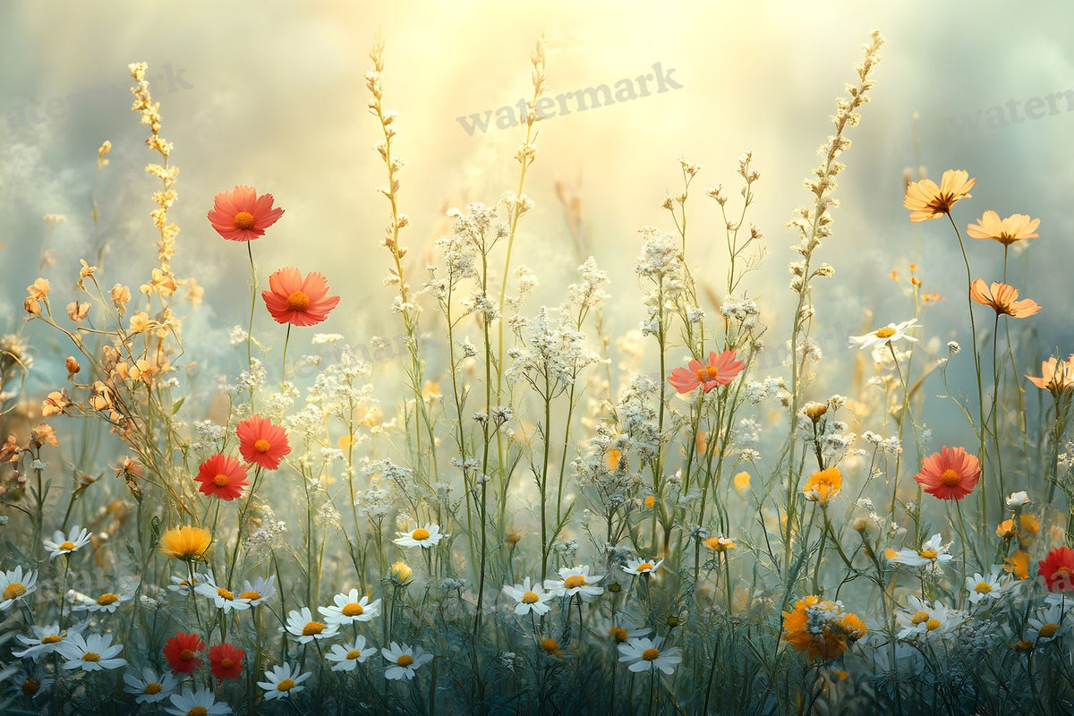 Dreamy Wildflower Meadow Backdrop Images