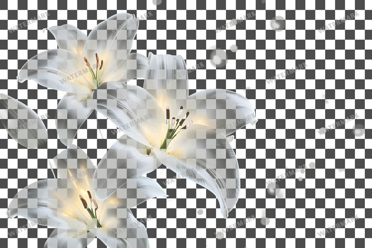 Easter Lilies Transparent Overlay Pngs