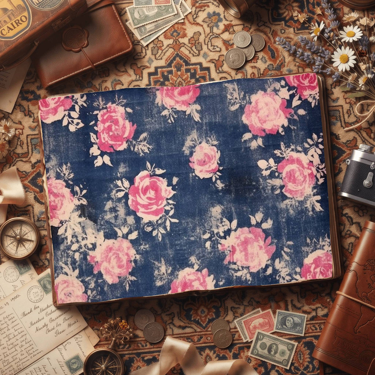 Faded Rose Digital Papers