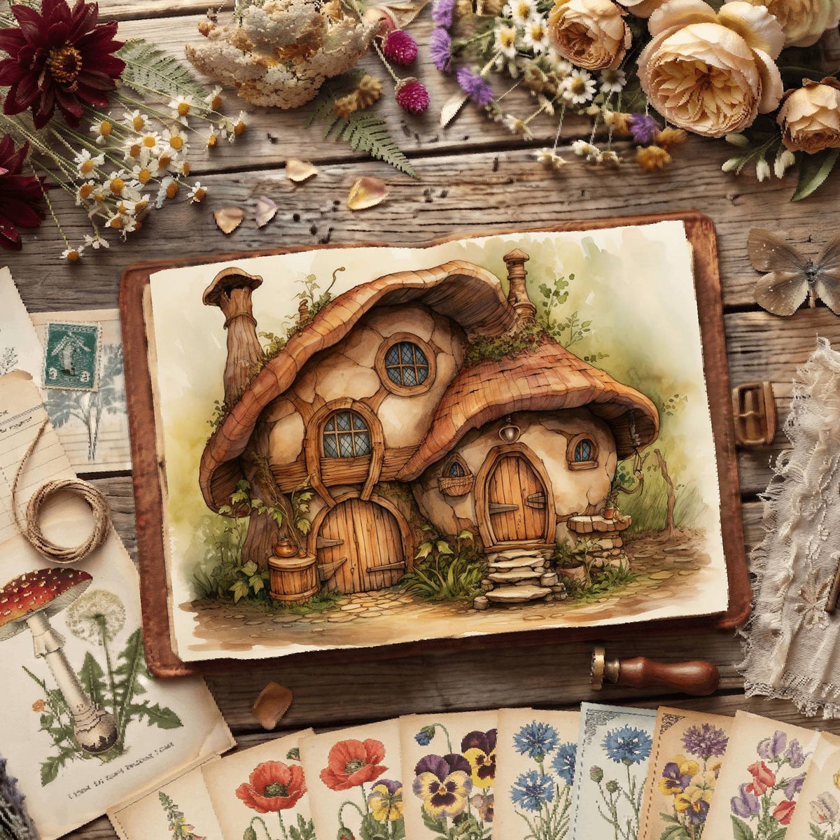 Fairy Cottage Digital Papers