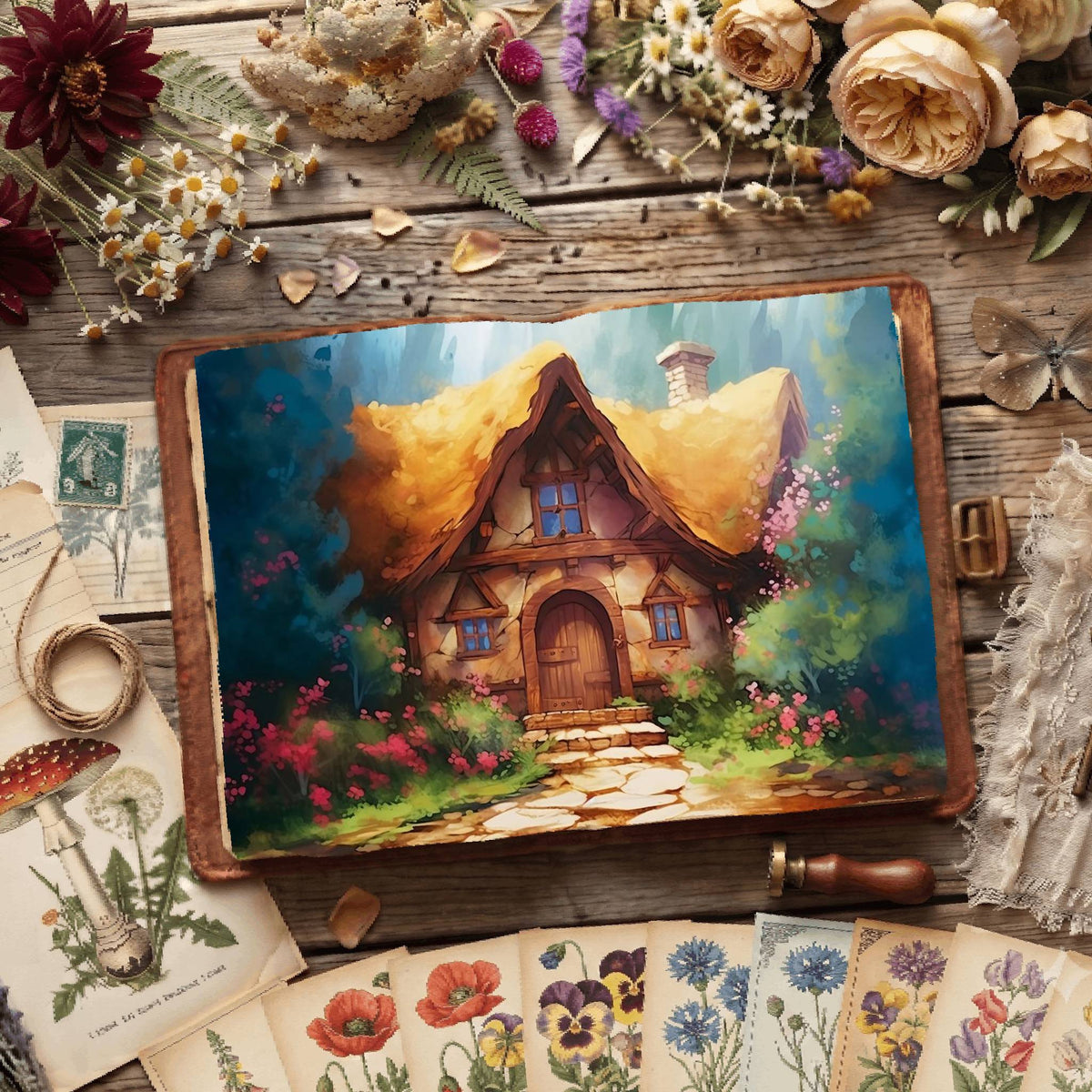 Fairy Cottage Digital Papers