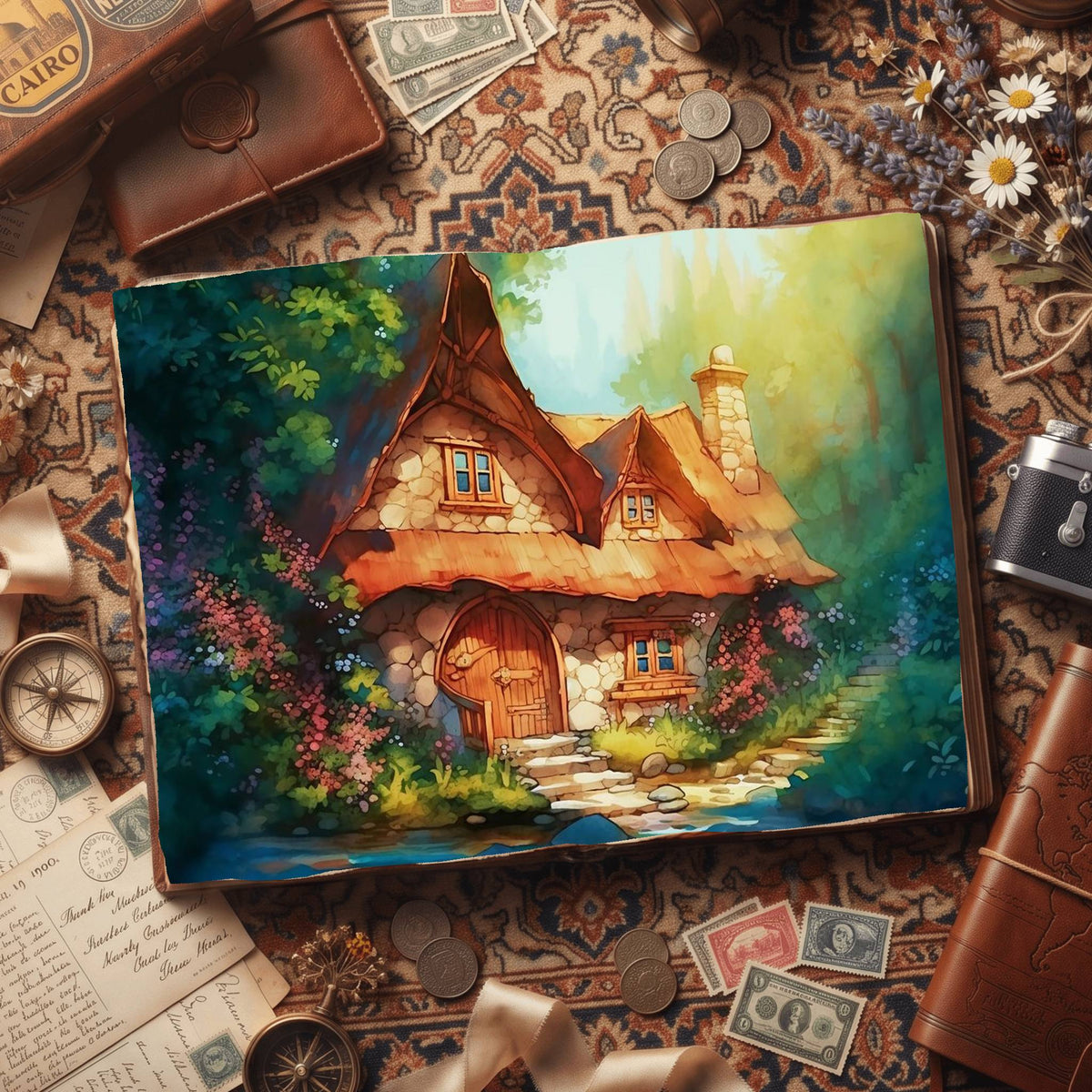 Fairy Cottages Digital Papers