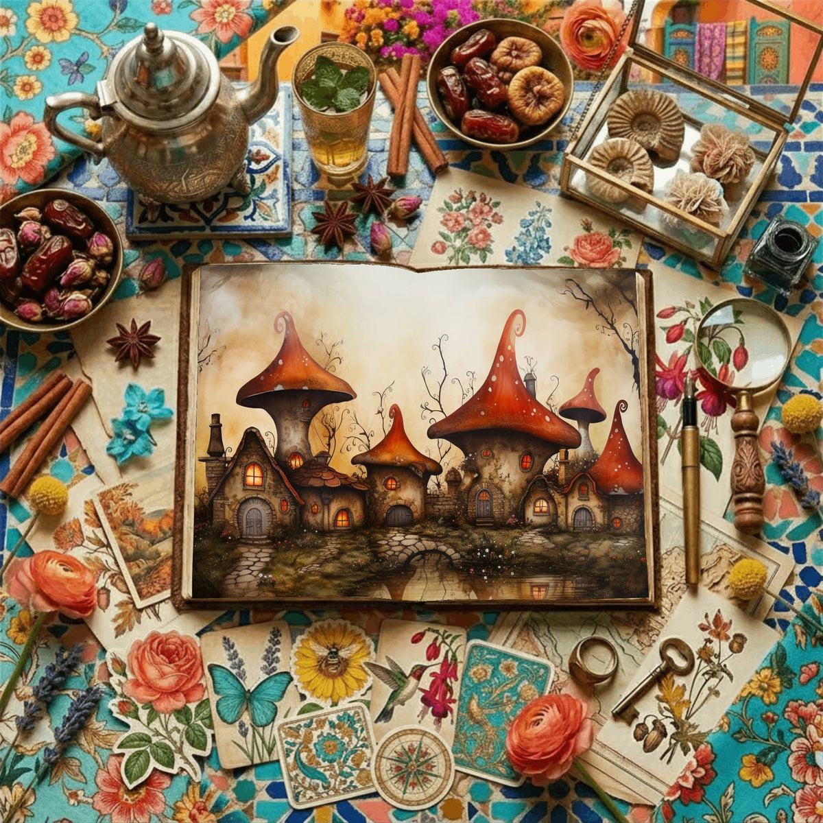 Fairy Houses Digital Papers