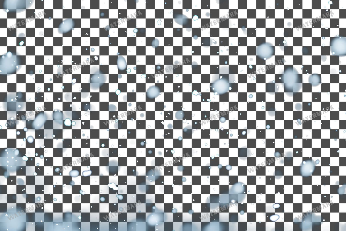 Falling Snow PNG overlay on a transparent checkered background, preview 5