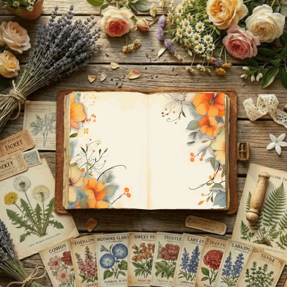 Floral Digital Papers