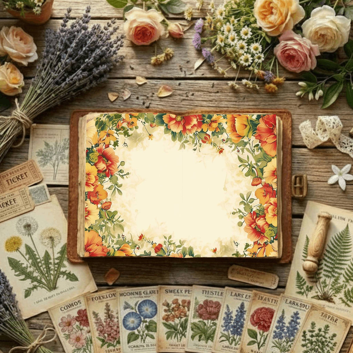Floral Digital Papers