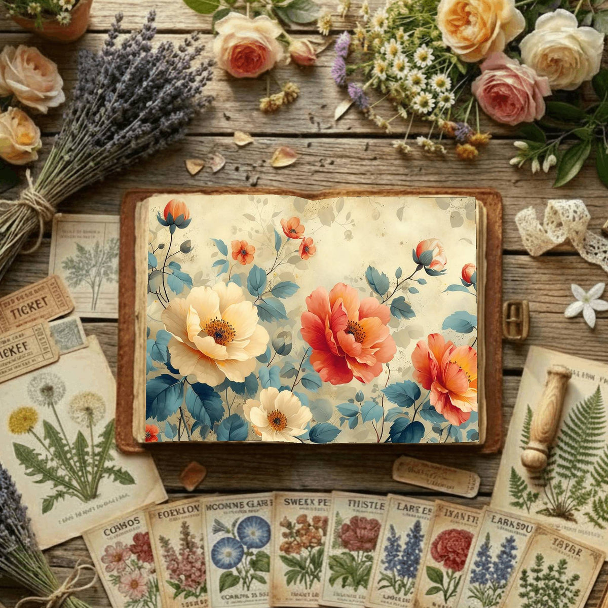 Floral Digital Papers