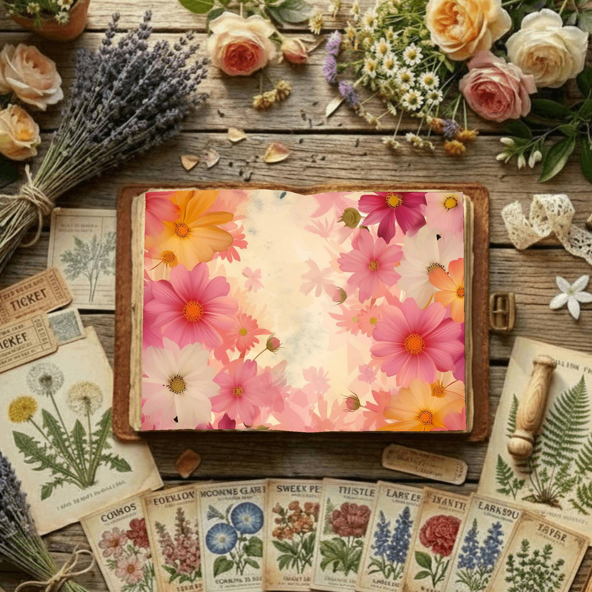 Floral Digital Papers