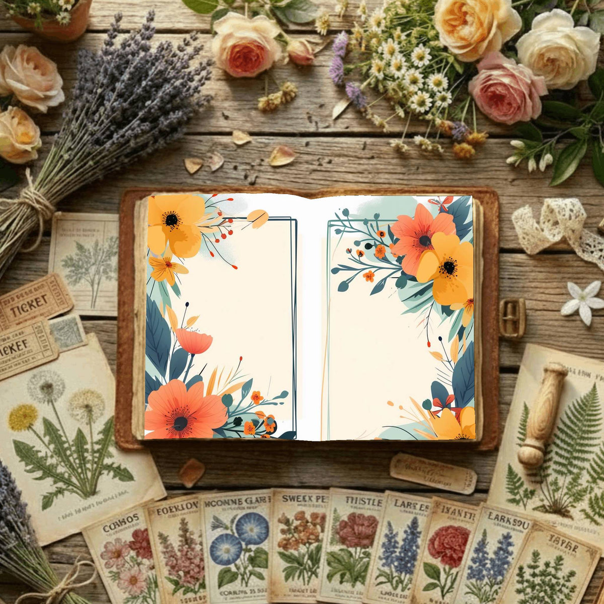 Floral Digital Papers