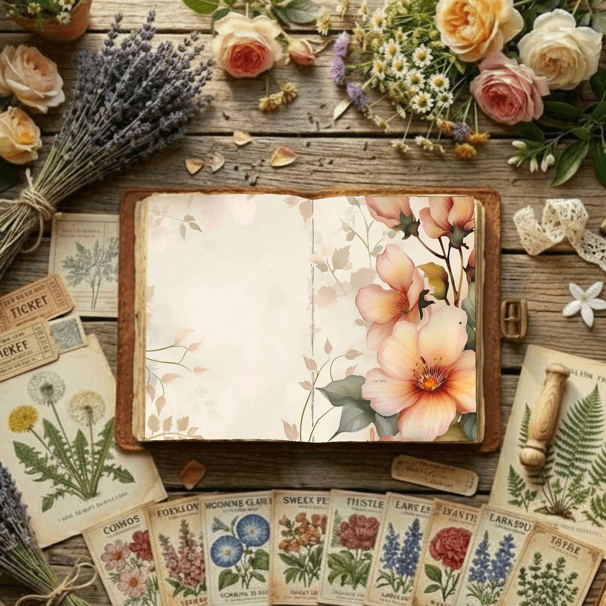 Floral Digital Papers