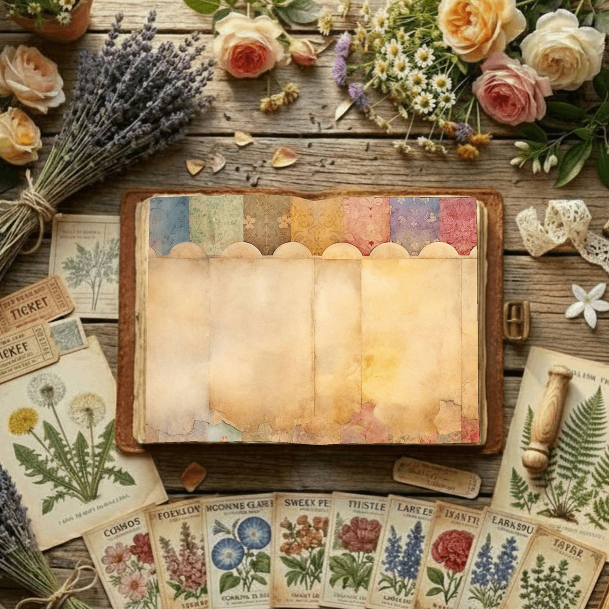 Floral Arches Digital Papers