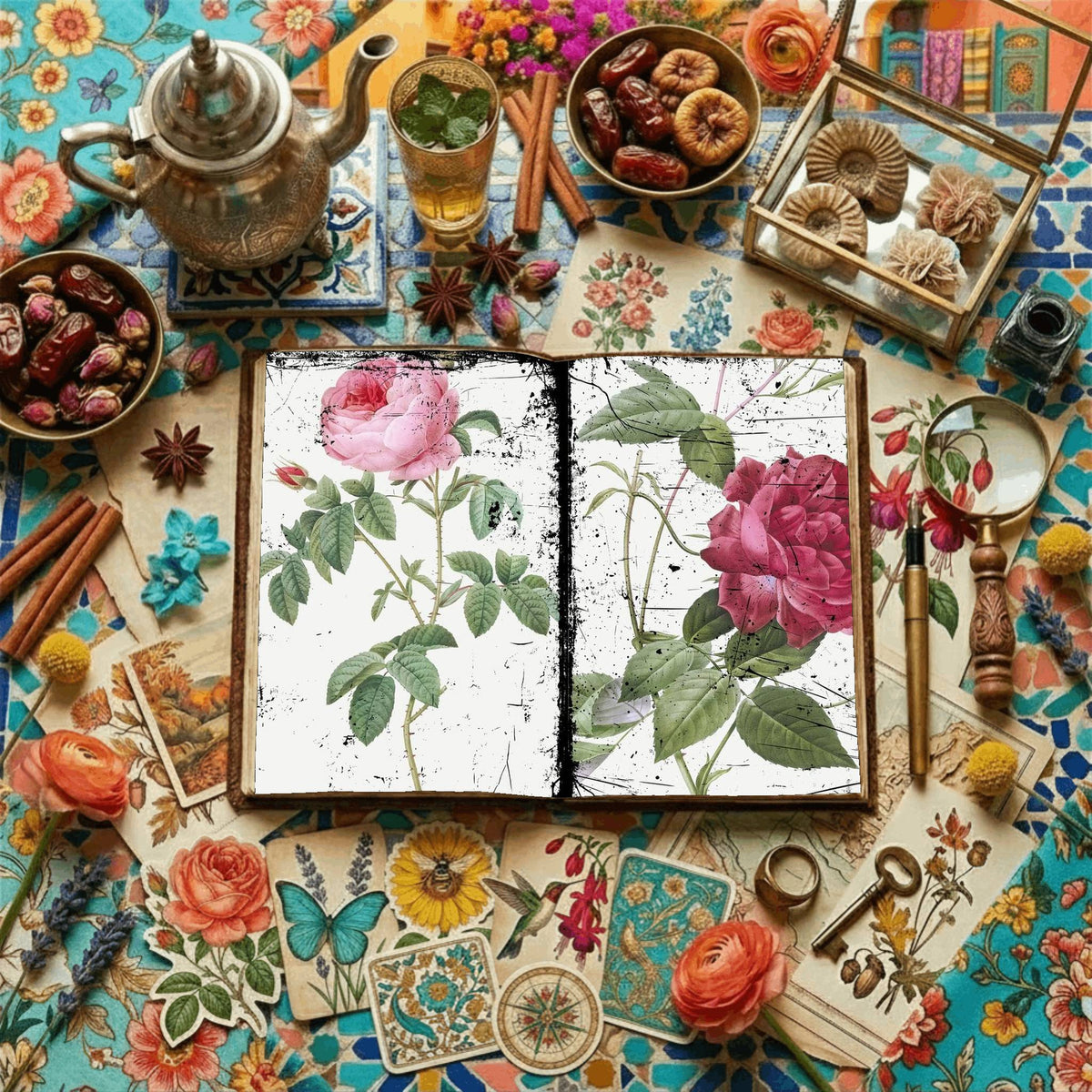 Floral Illustrations Digital Papers