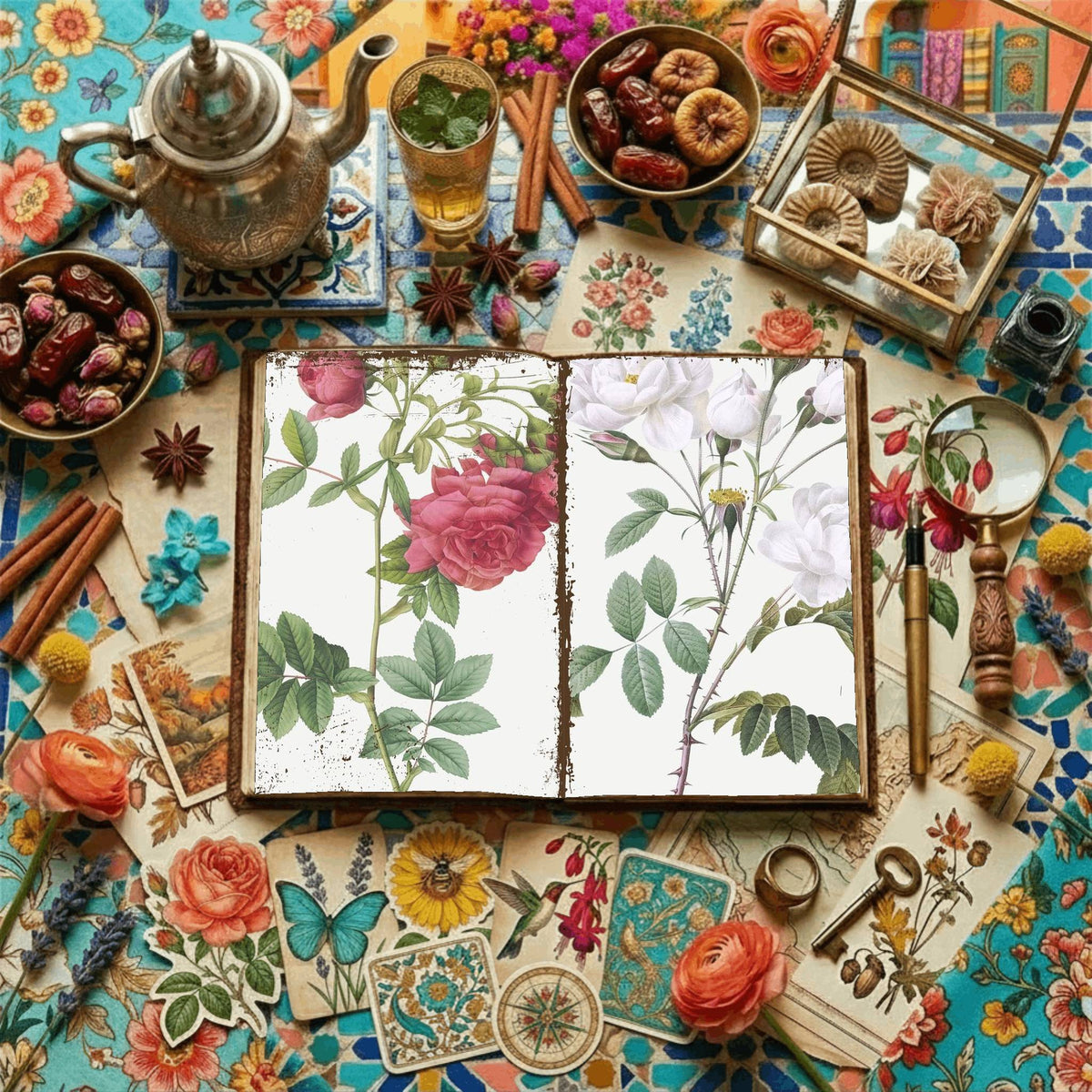 Floral Illustrations Digital Papers