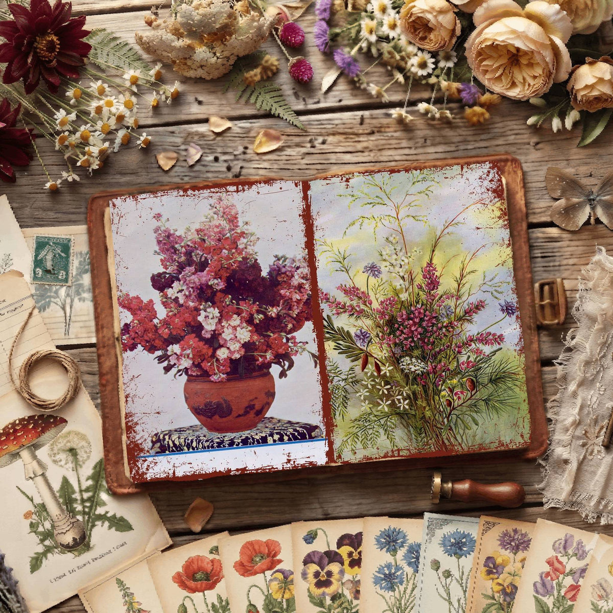 Floral Illustrations Digital Papers