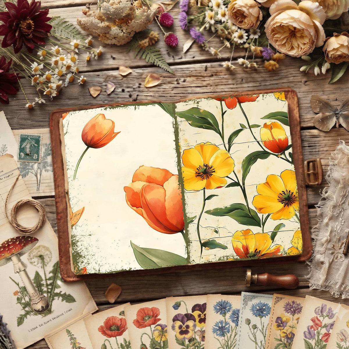 Floral Digital Papers