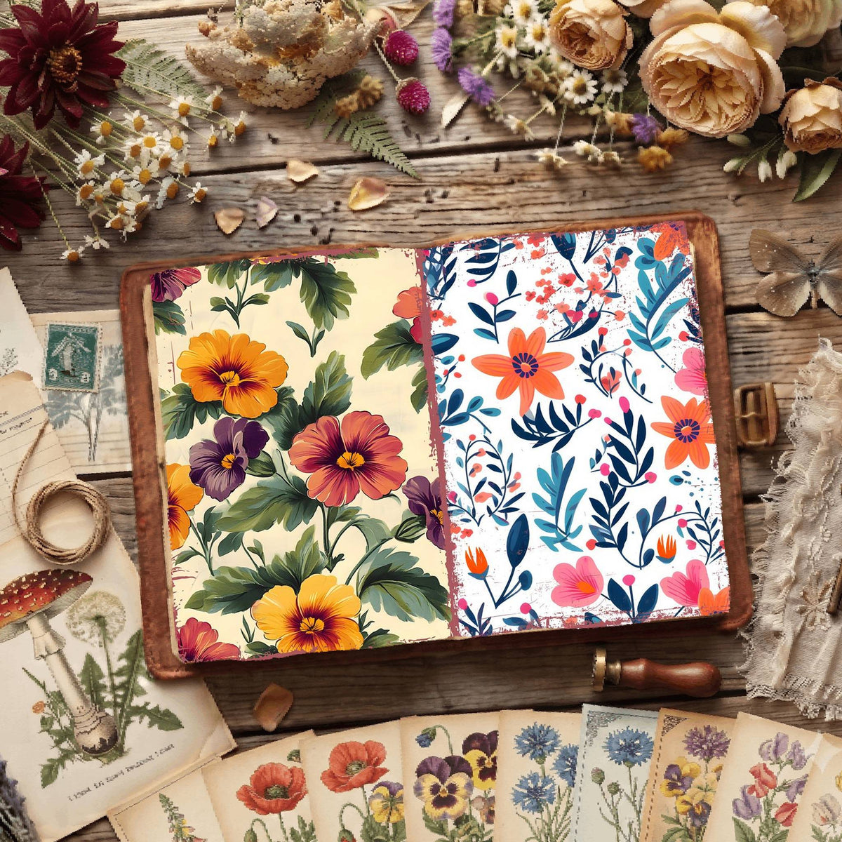 Floral Digital Papers
